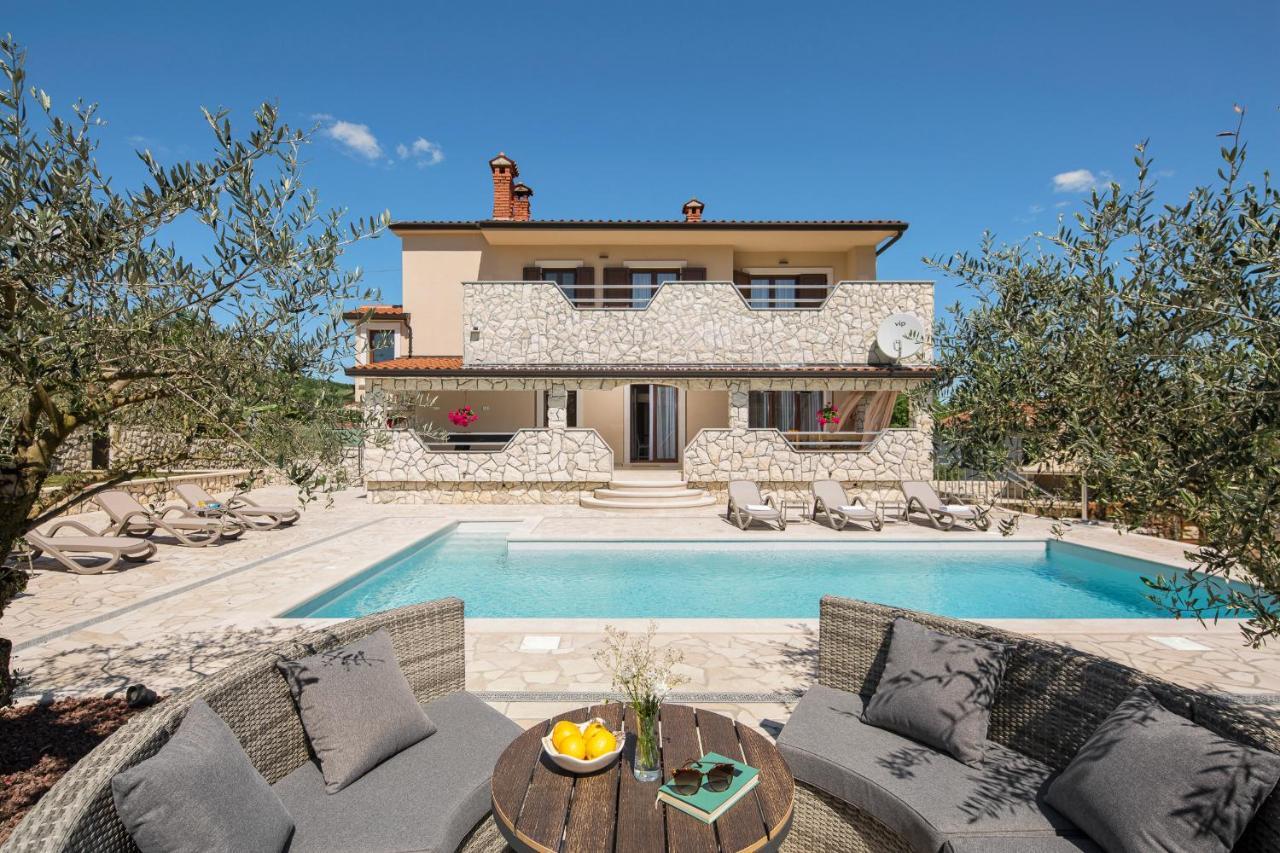 Villa Vesna With Sauna, Hot Tub Potpićan Buitenkant foto
